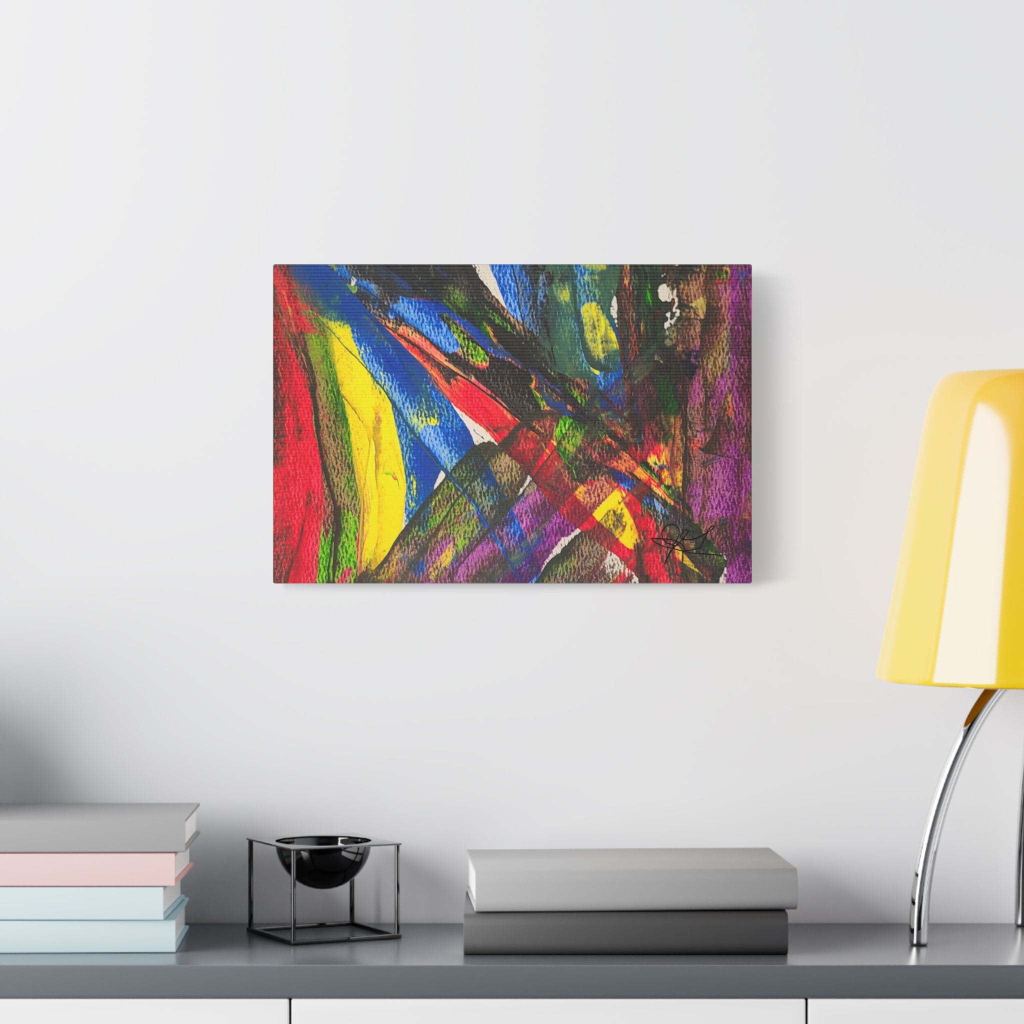 Abstract Canvas Art - "Chaotic Thought" Original Art by John Ganger