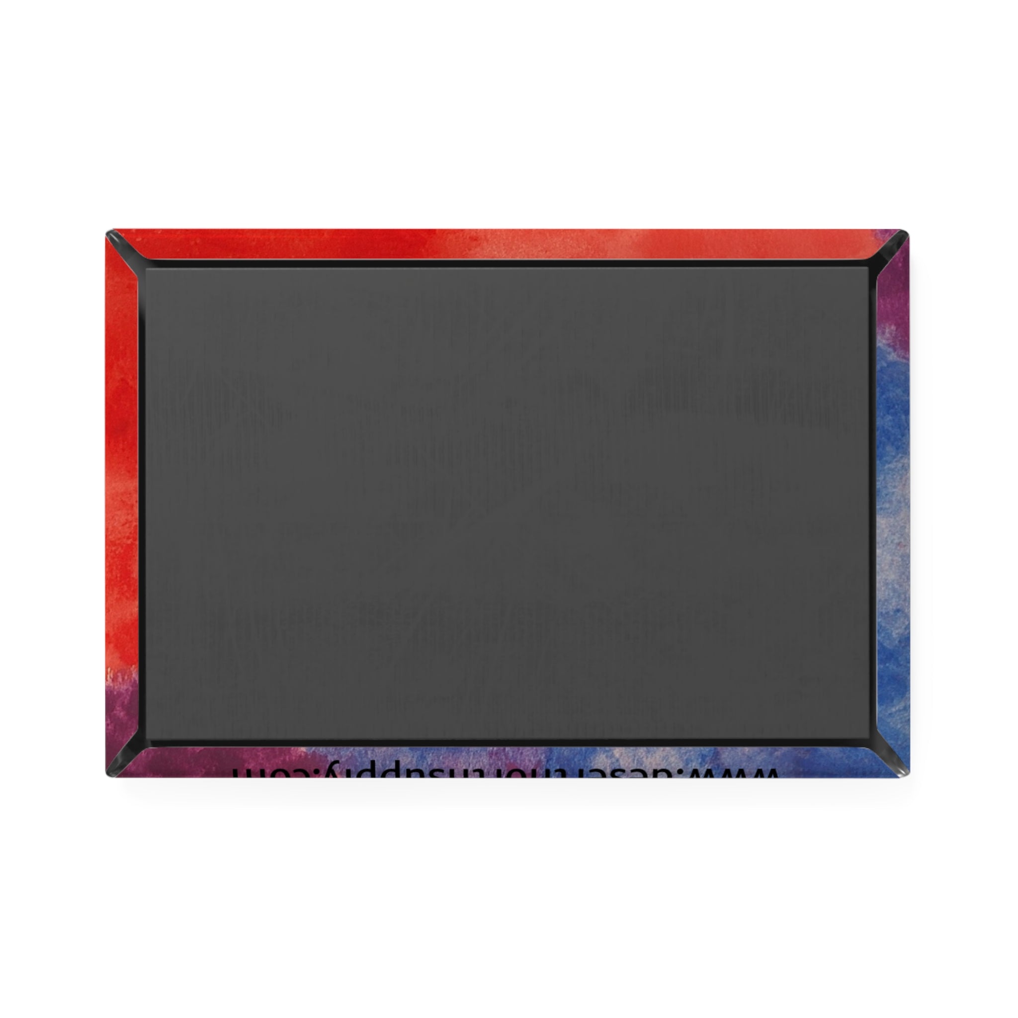 Abstract Rectangle Magnet — "The Line Between" Watercolor Refrigerator Magnet