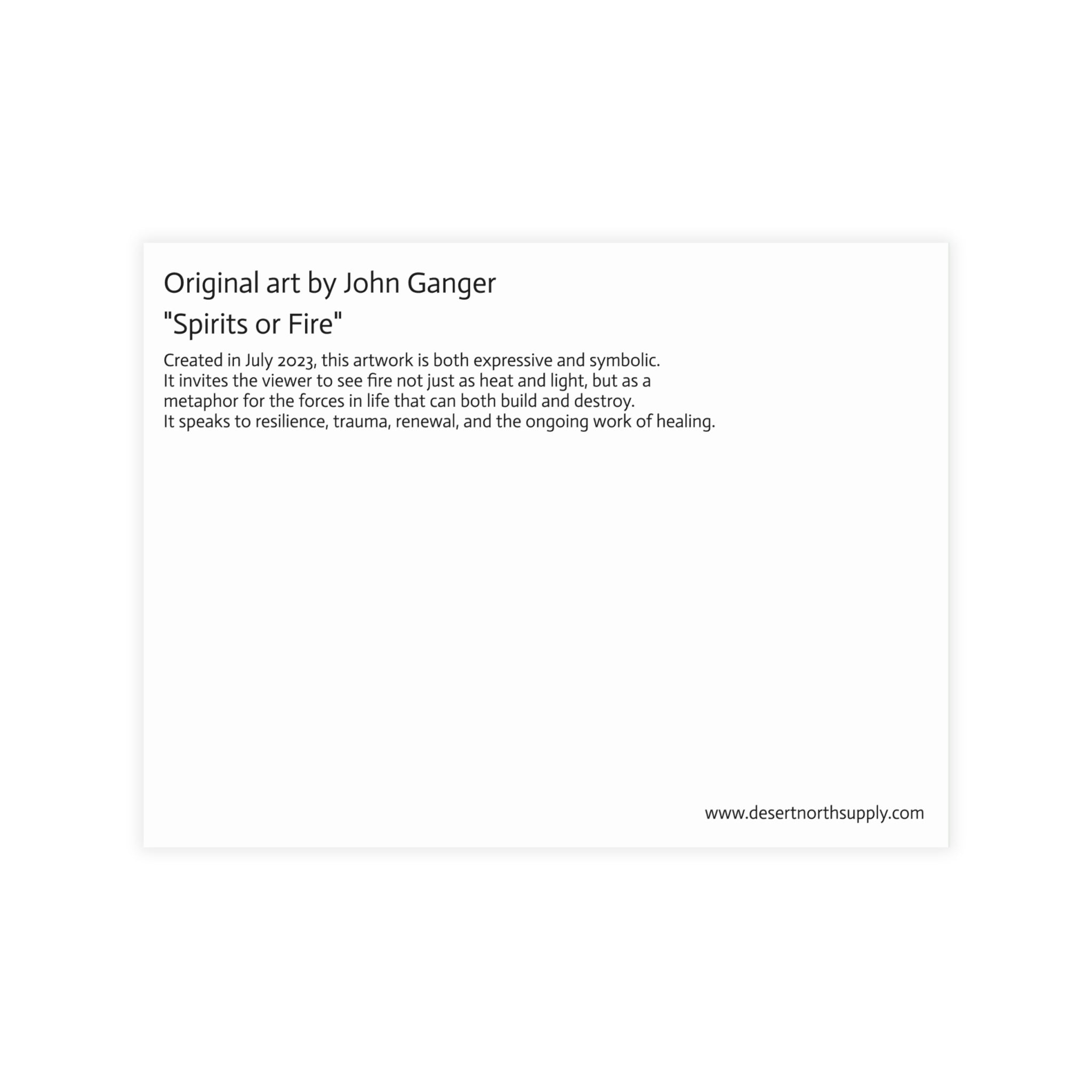 Spirits of Fire - Abstract Watercolor Postcard Set (4x6 or 5x7)