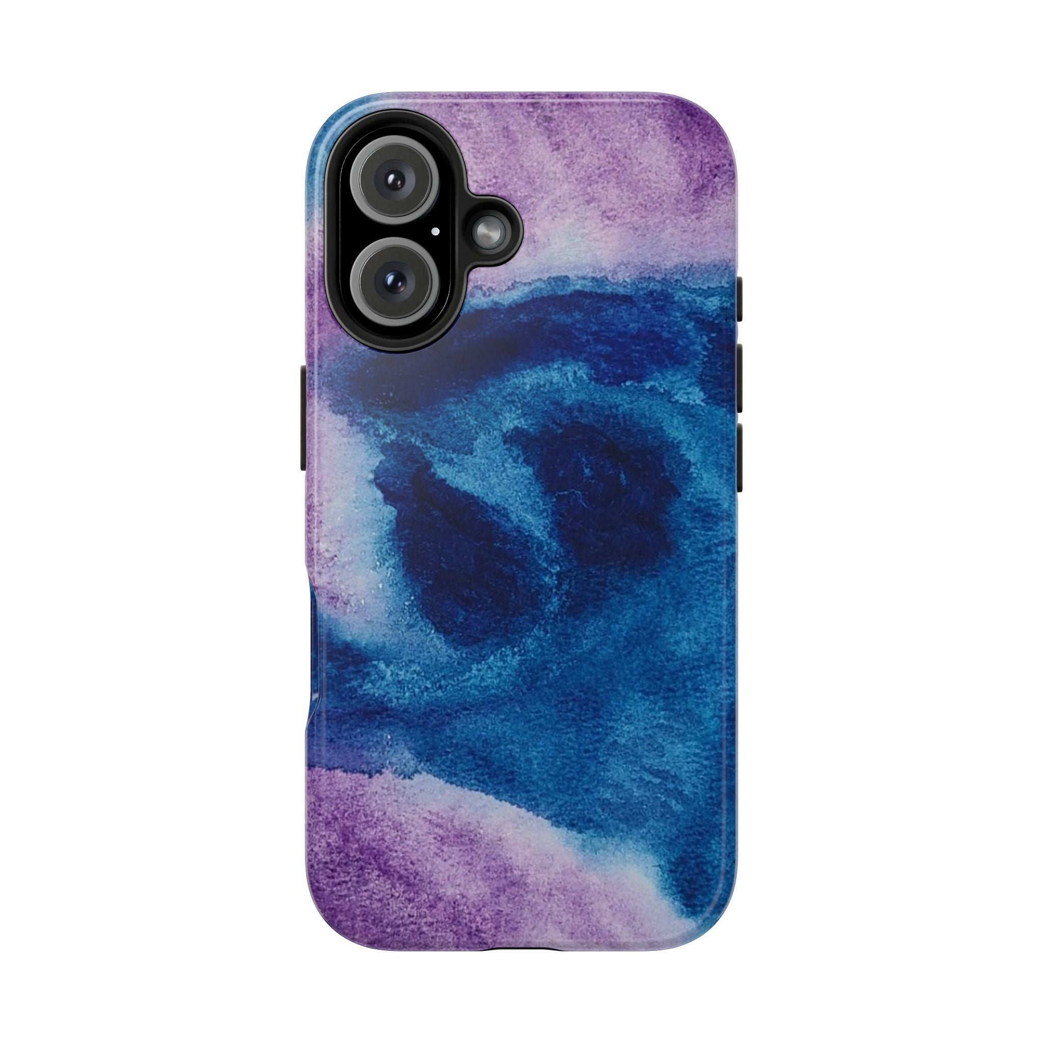 Purple Blue Abstract Phone Case | Geometric Swirl Pattern