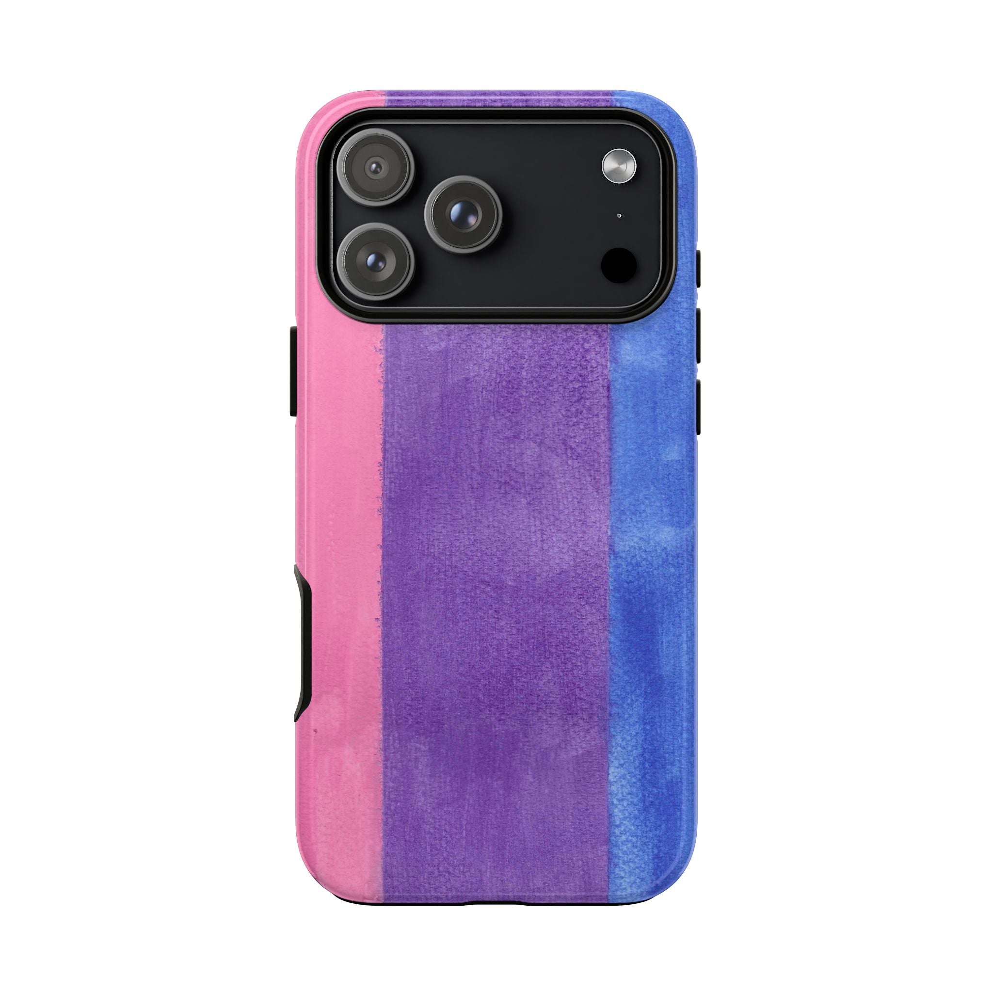 Watercolor Stripe Tough Phone Case — Pink Purple Blue Pride Protective Cover
