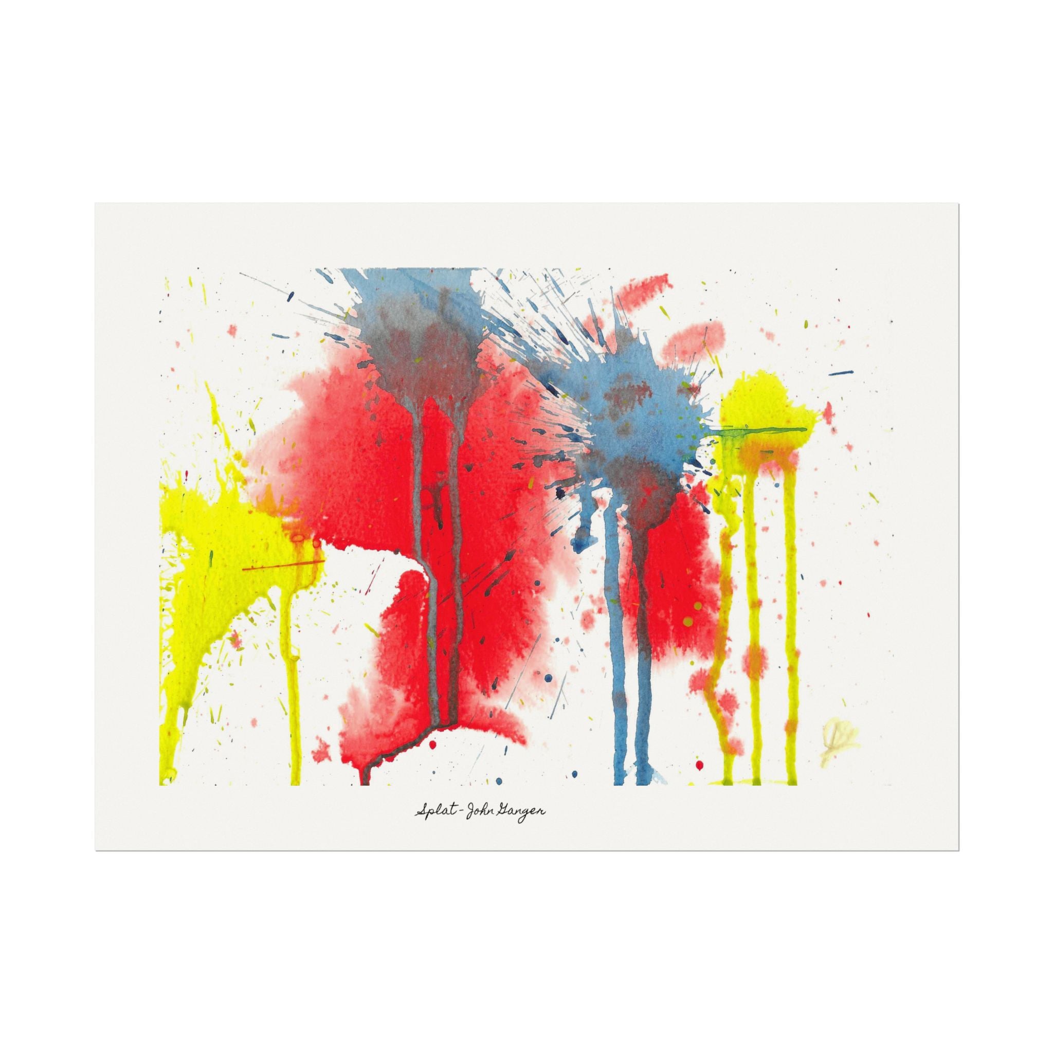 Splat - Watercolor Texture Art Print by John Ganger