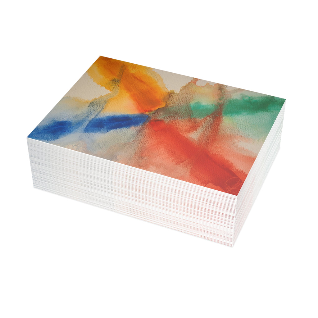 Crosswinds - PTSD Turmoil Watercolor Art - Abstract Watercolor Postcard Set (4x6 or 5x7)