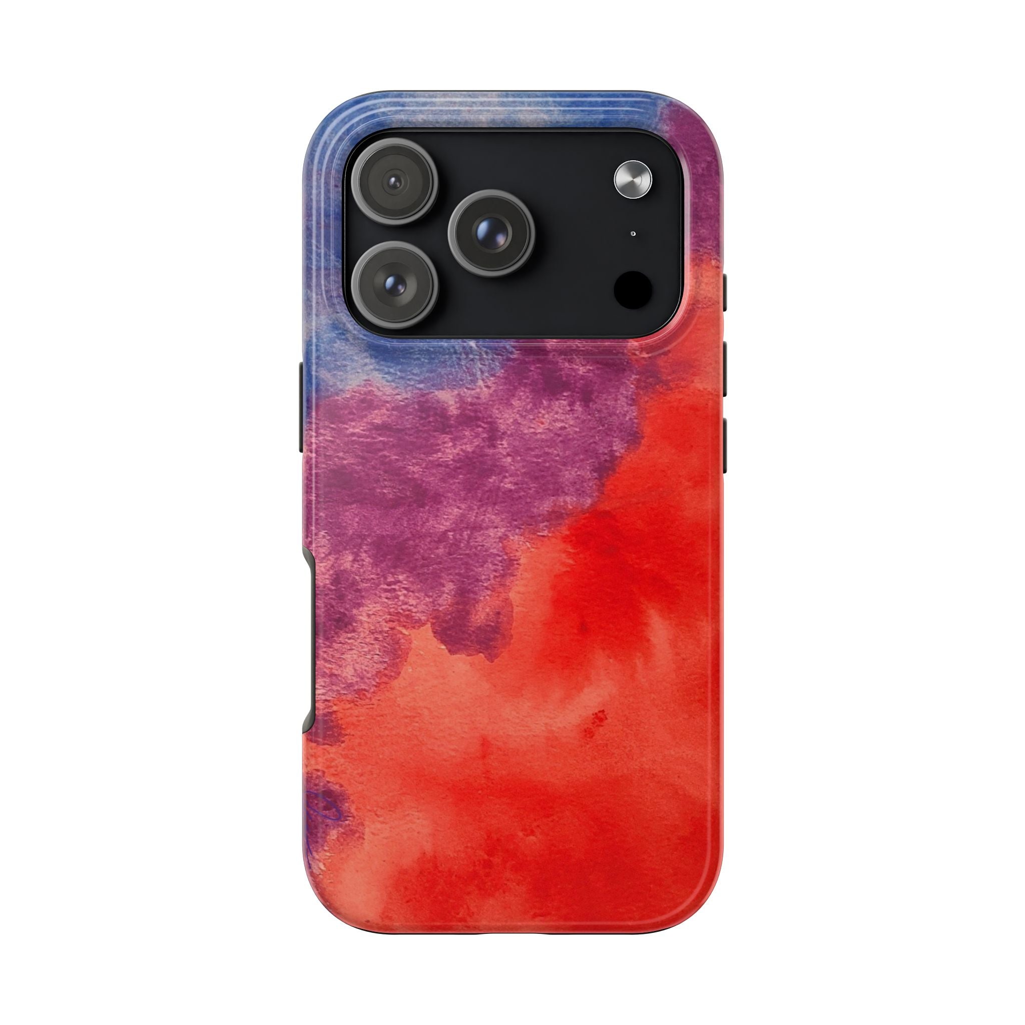 Red Purple Blue Abstract Phone Case | Colorful Geometric Art