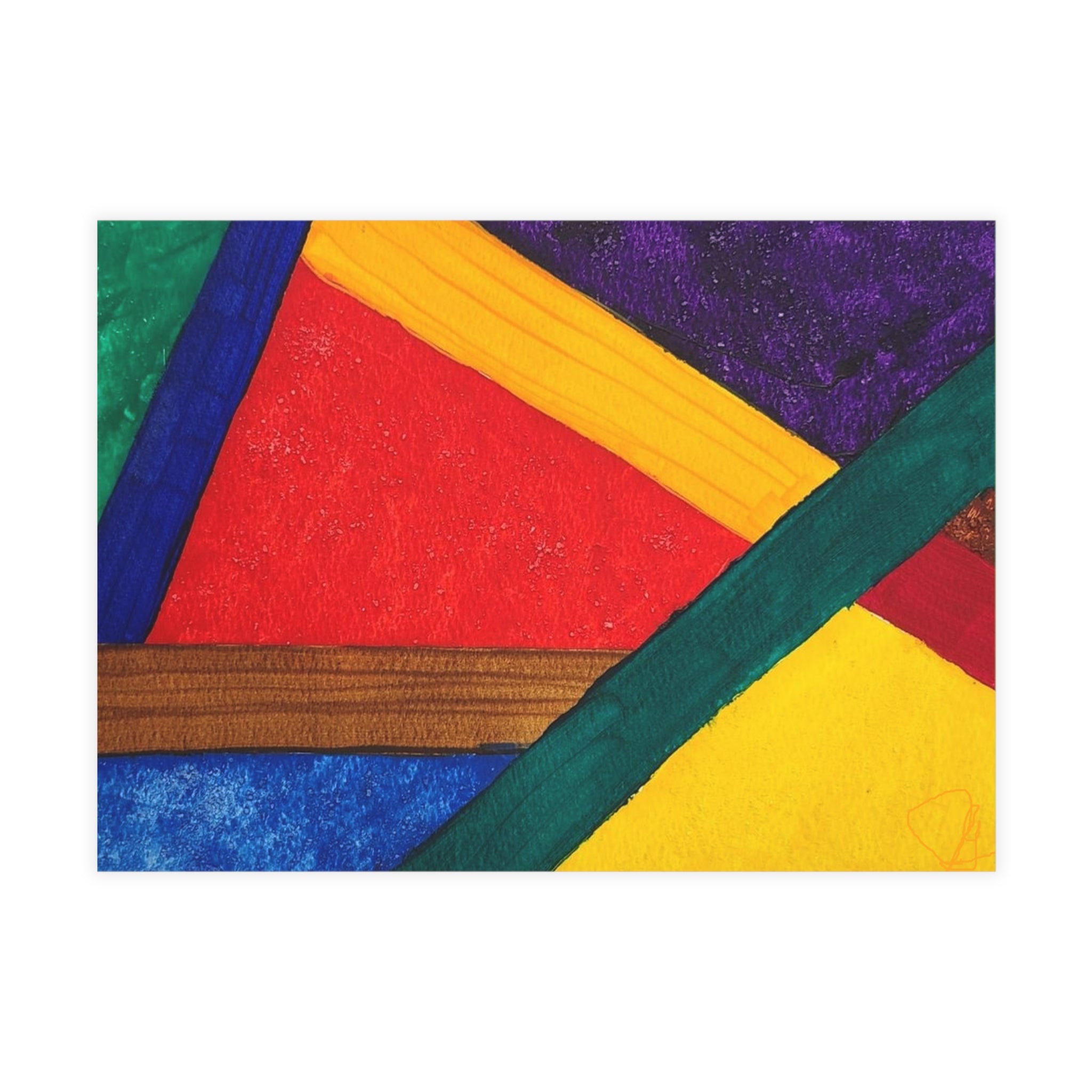 Puzzled - Abstract Watercolor Postcard Set (4x6 or 5x7)
