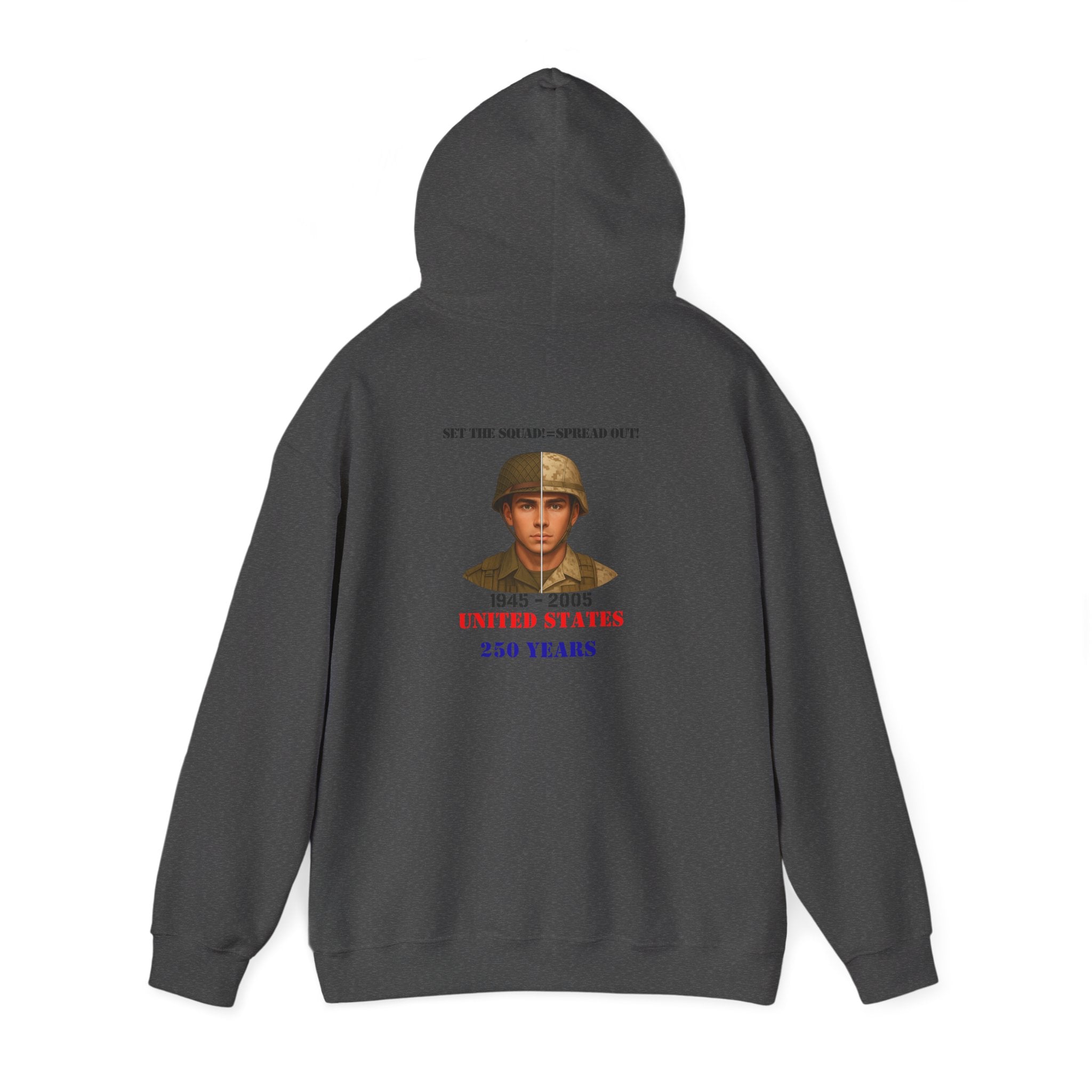 United States 250 Years 1945 - 2005 Split-Era Soldier Graphic Hoodie