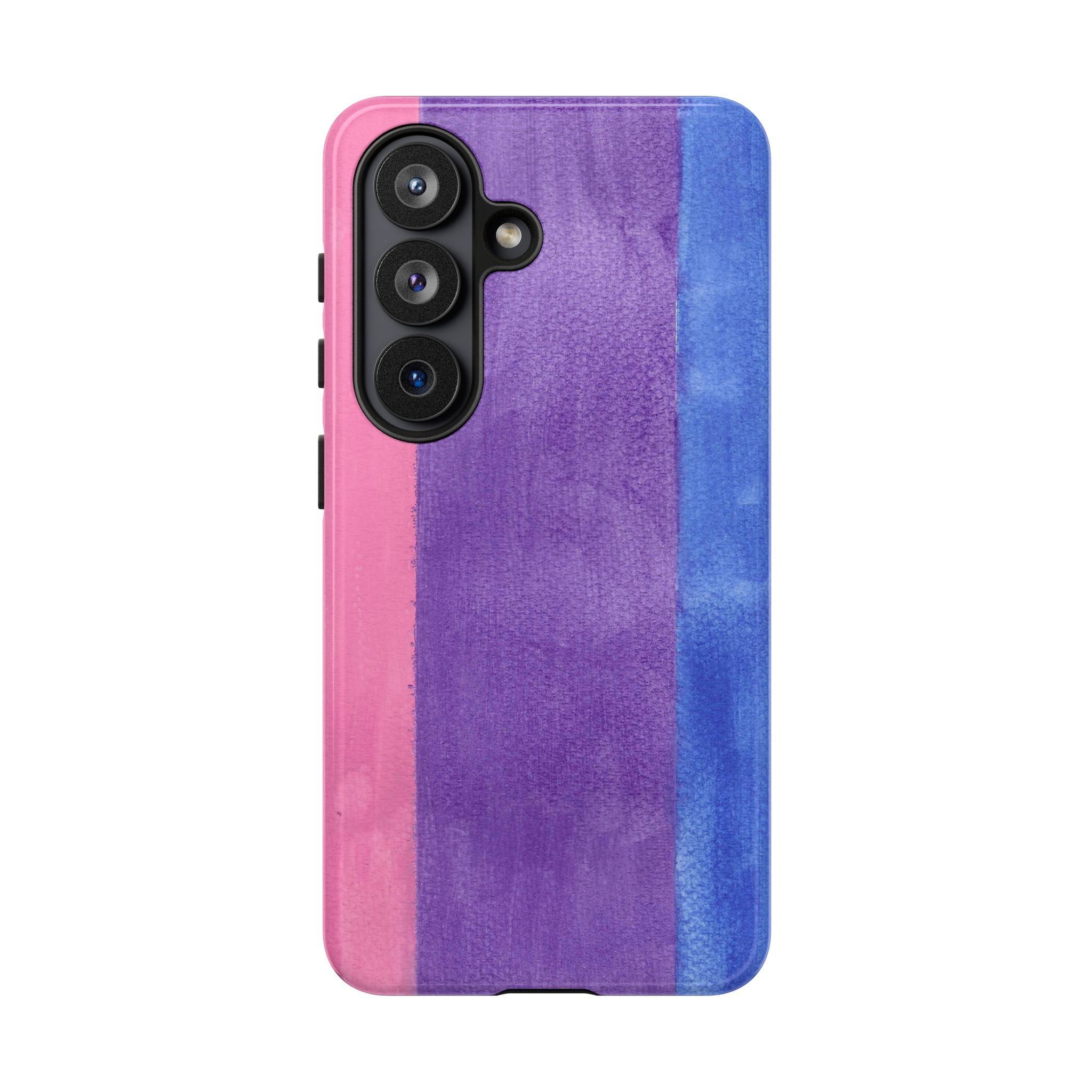 Watercolor Stripe Tough Phone Case — Pink Purple Blue Pride Protective Cover