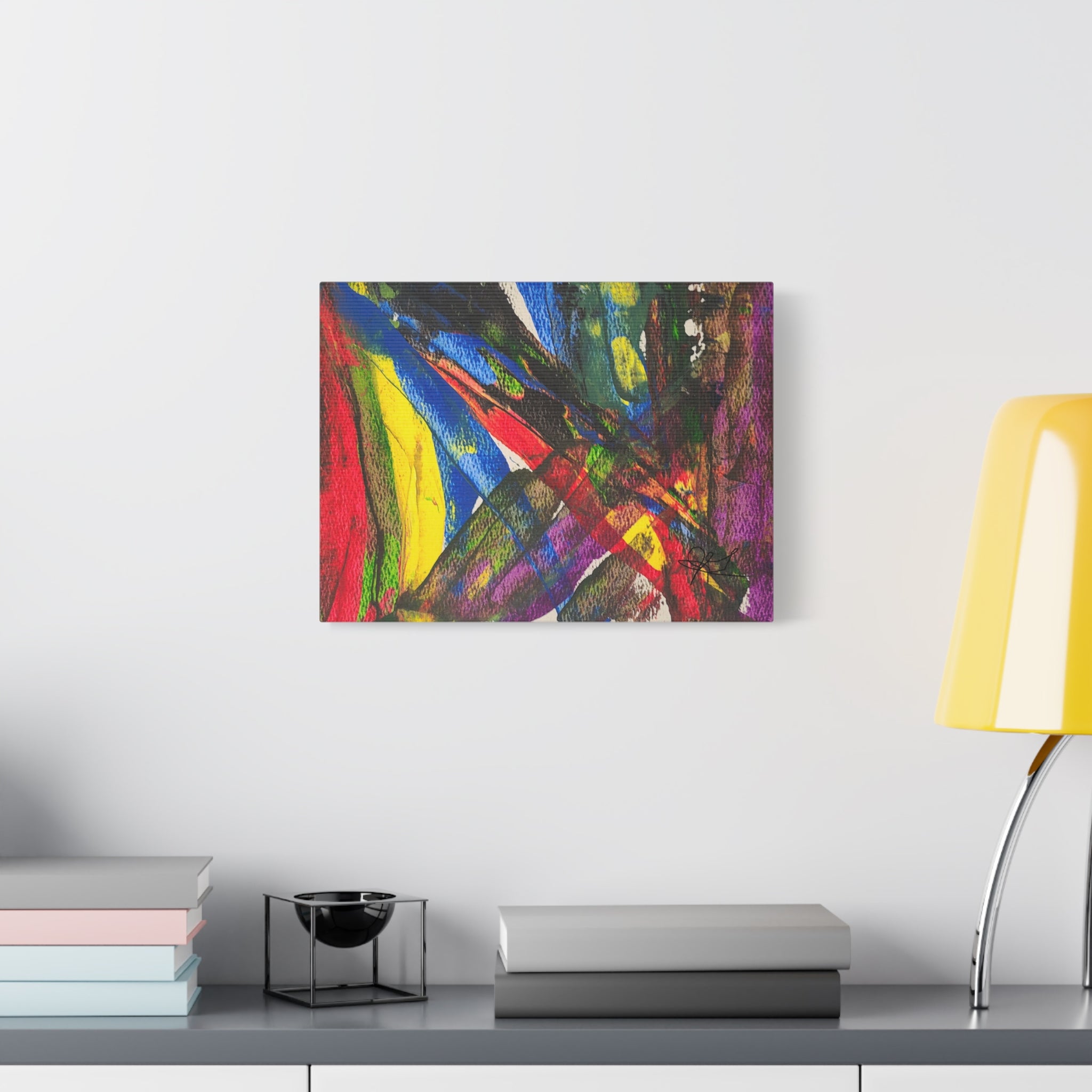 Abstract Canvas Art - "Chaotic Thought" Original Art by John Ganger