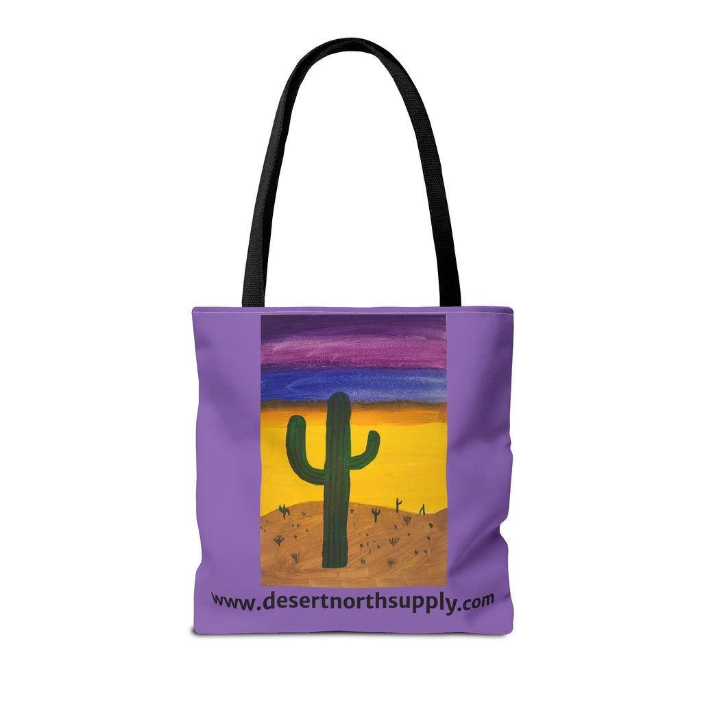 Desert Saguaro Cactus Canvas Tote Bag — "Alone" by John Ganger