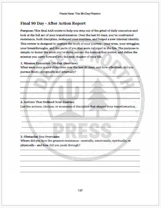 Paperback Version - Made New: The 90‑Day Mission |Christian Workbook | Daily Devotional | Spiritual Growth Journal