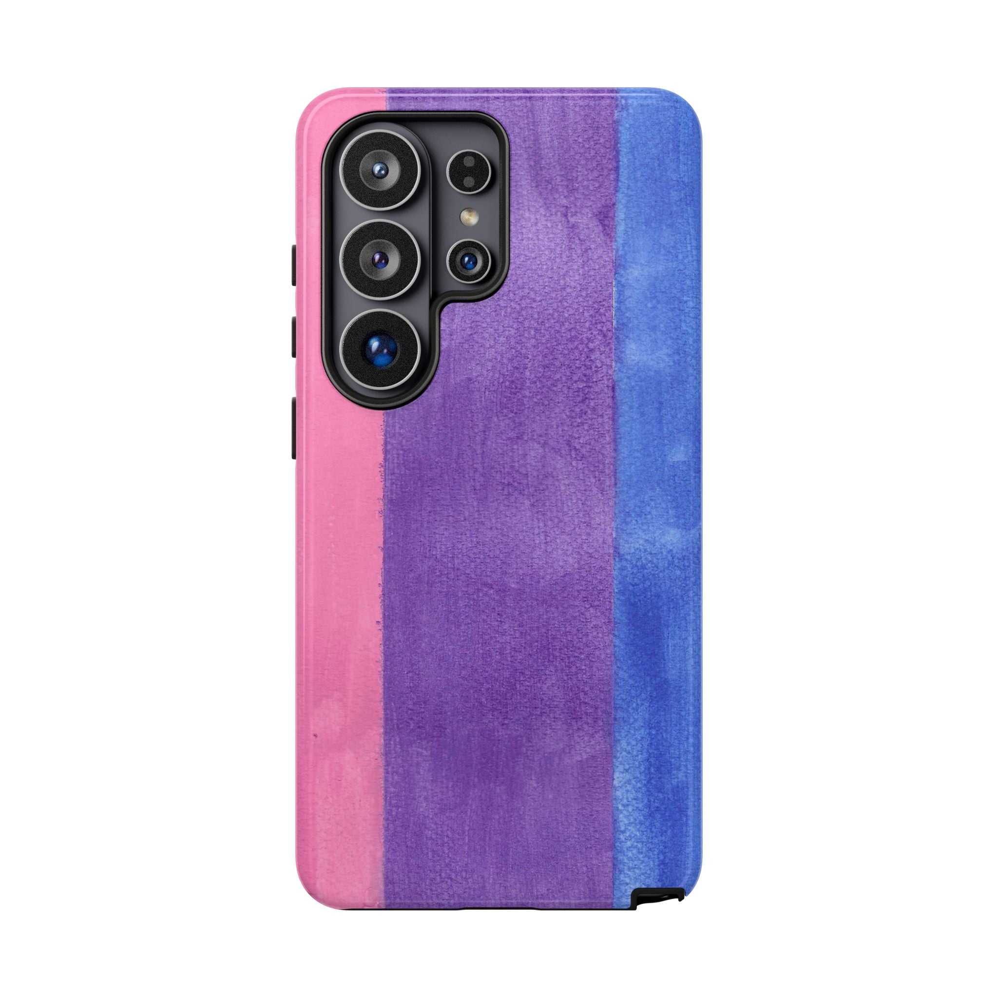 Watercolor Stripe Tough Phone Case — Pink Purple Blue Pride Protective Cover