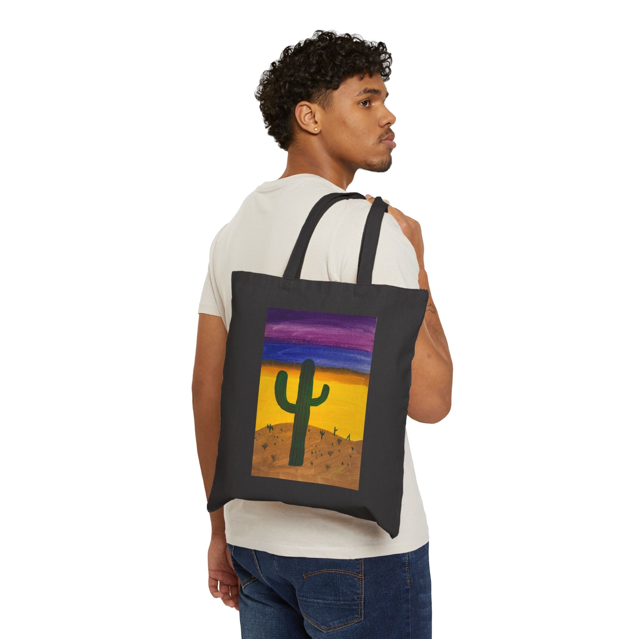 Desert Sunset Cactus Tote