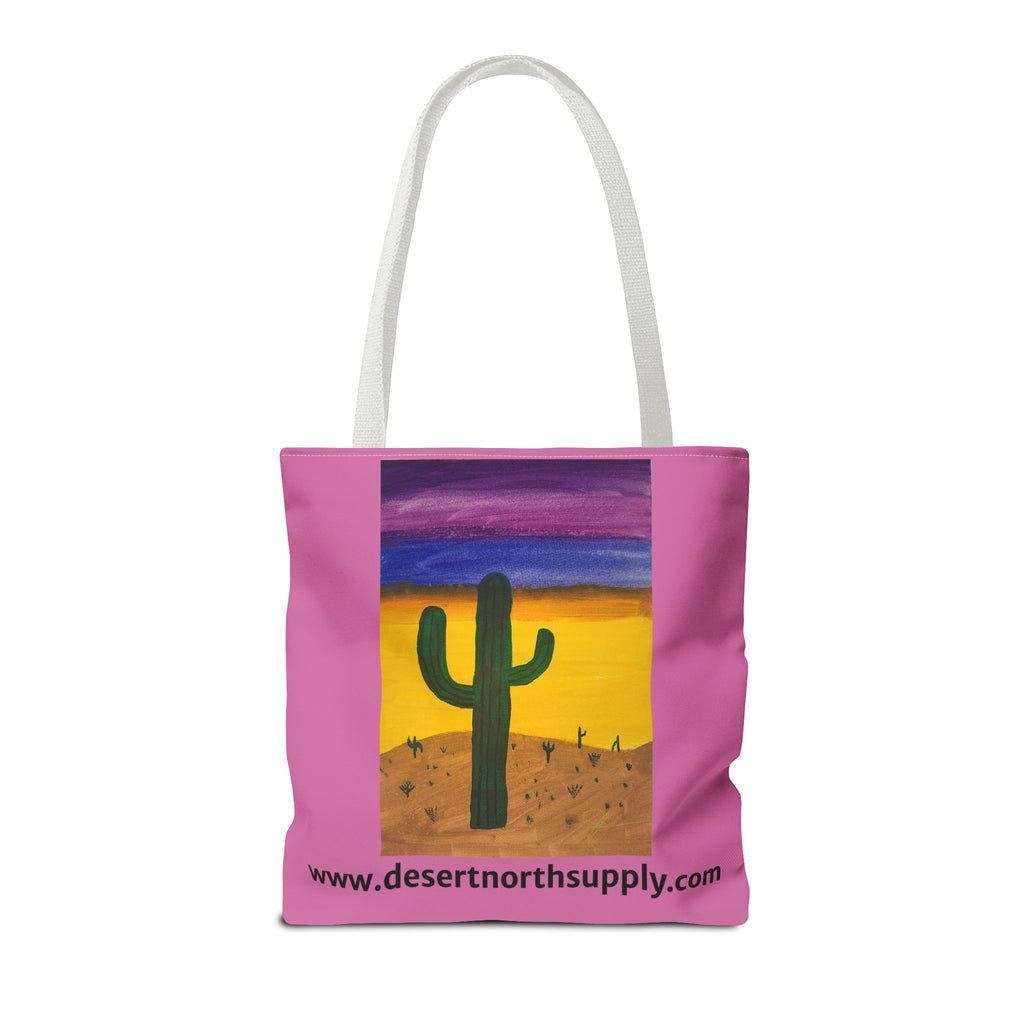 Desert Saguaro Cactus Canvas Tote Bag — "Alone" by John Ganger