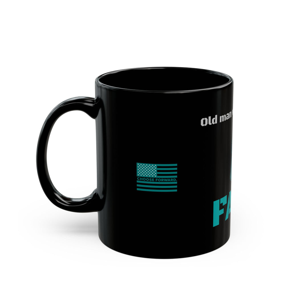 Choose Forward Black Mug — "DD-214 FAFO"