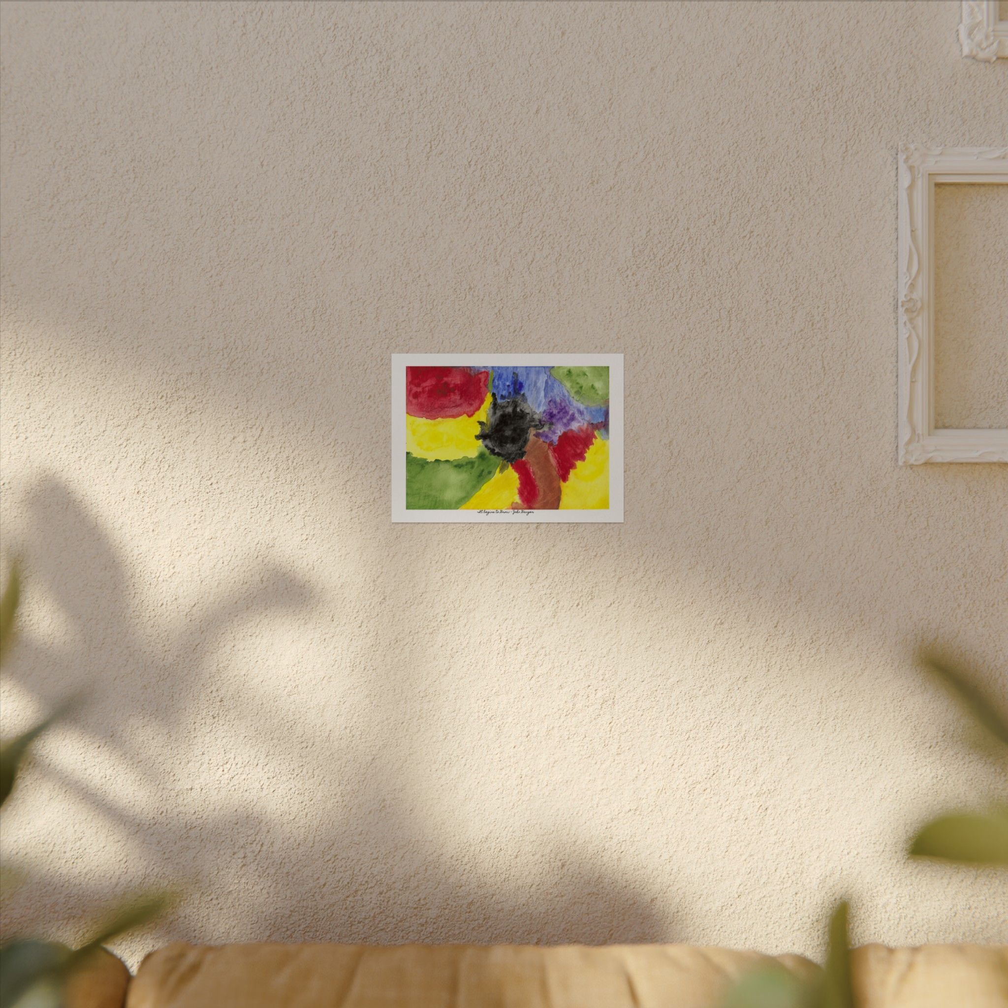It Begins to Grow - The First Invasion - Watercolor Texture Art Print by John Ganger