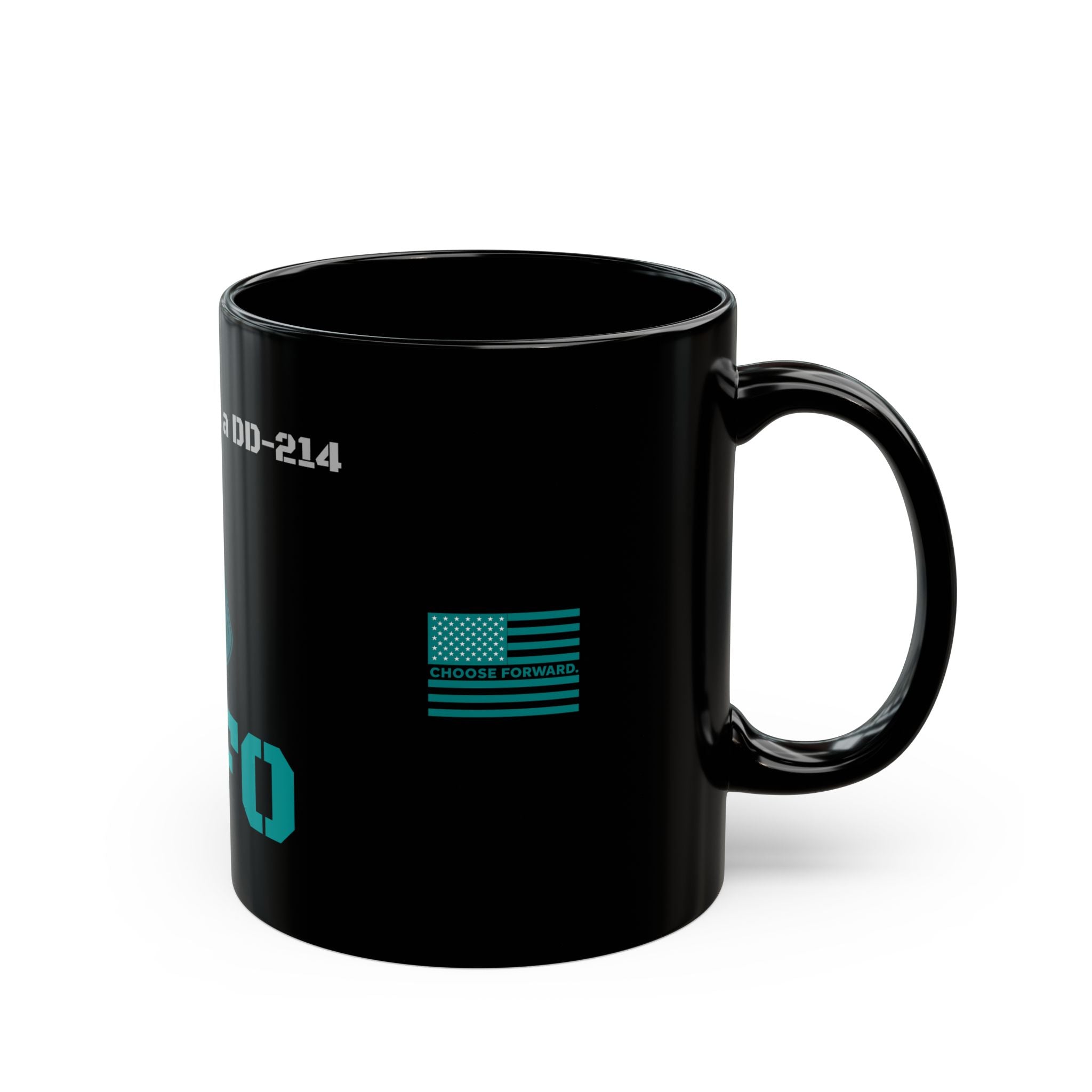Choose Forward Black Mug — "DD-214 FAFO"