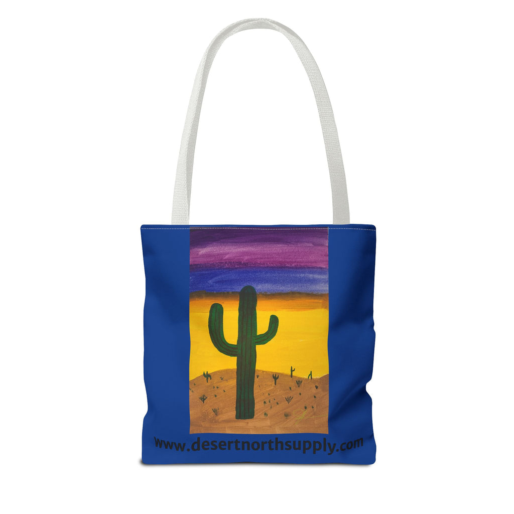 Desert Saguaro Cactus Canvas Tote Bag — "Alone" by John Ganger