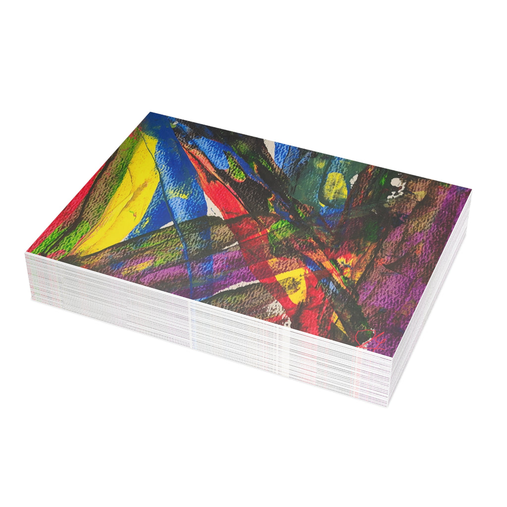 Chaotic Thought - PTSD Turmoil Watercolor Art - Abstract Watercolor Postcard Set (4x6 or 5x7)