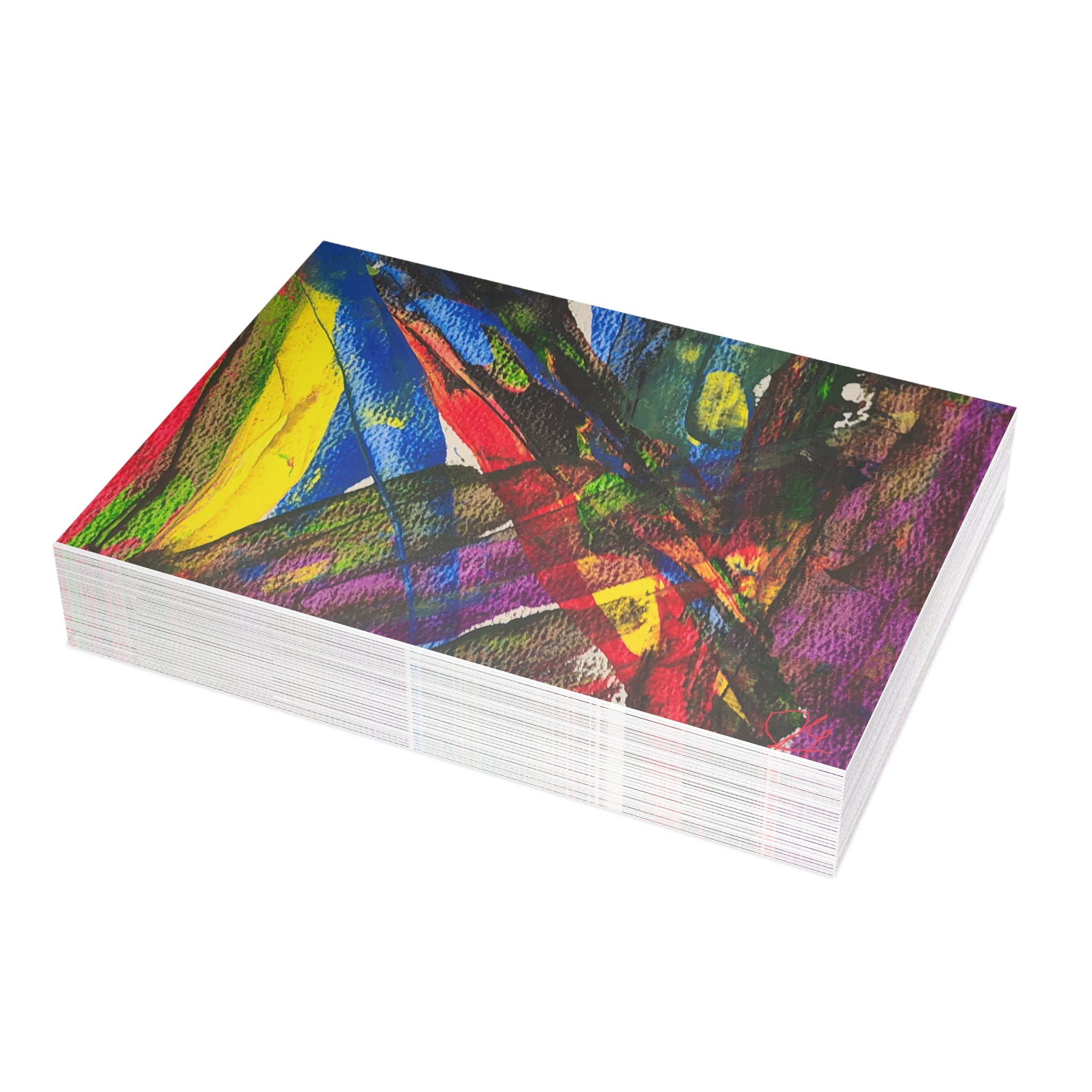 Chaotic Thought - PTSD Turmoil Watercolor Art - Abstract Watercolor Postcard Set (4x6 or 5x7)