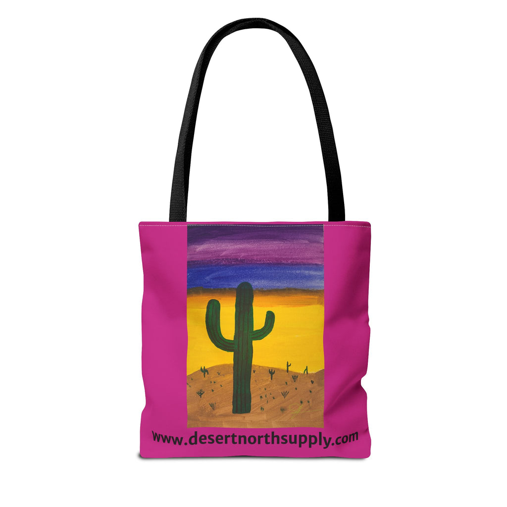 Desert Saguaro Cactus Canvas Tote Bag — "Alone" by John Ganger