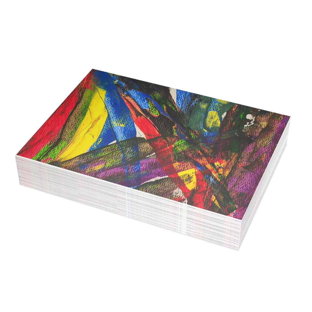 Chaotic Thought - PTSD Turmoil Abstract Watercolor Postcard Set (4x6 or 5x7)