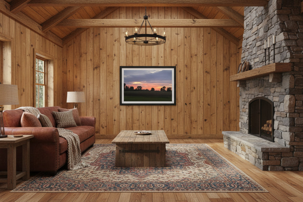 Morning on the Farm — Minnesota Sunrise Digital Photo Print Rustic Landscape Wall Art Download