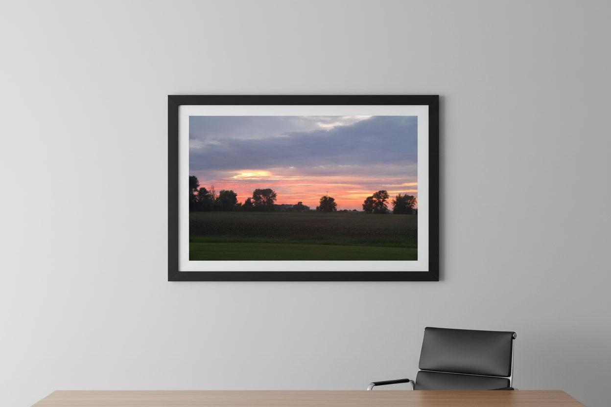 Morning on the Farm — Minnesota Sunrise Digital Photo Print Rustic Landscape Wall Art Download