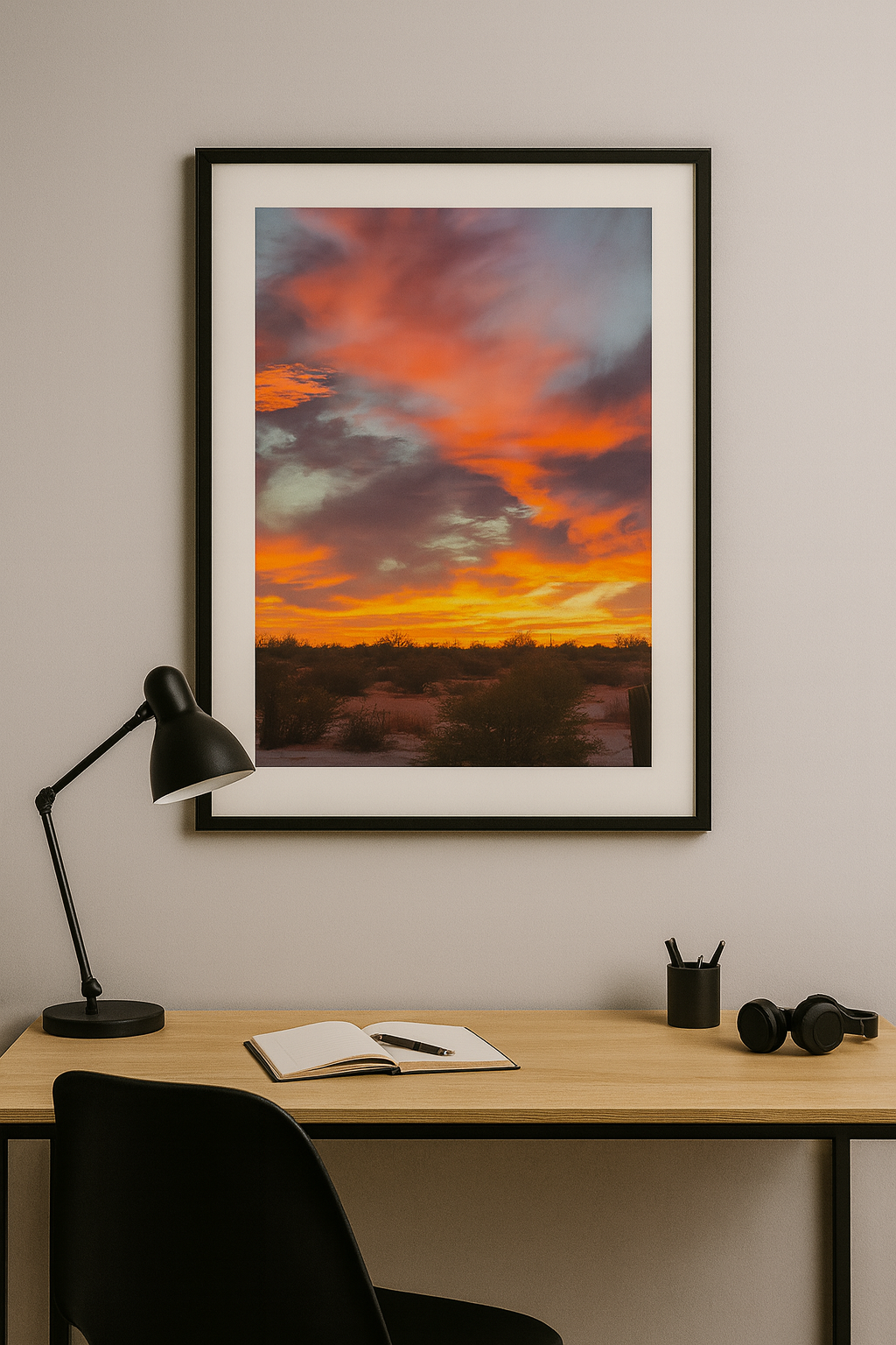 Desert Sunset Art Print – Southwest Landscape Photography (Digital Download, 4 Sizes)